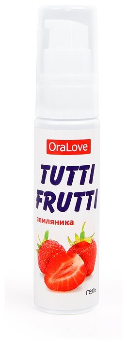 Гель-смазка Tutti-frutti с земляничным вкусом - 30 гр.