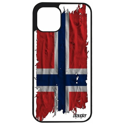 фото Чехол для телефонов iphone 12 pro, "флаг норвегии на ткани" государственный страна utaupia