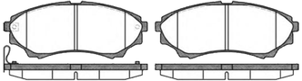 Дисковые тормозные колодки передние REMSA 1151.00 для Ford Ranger, Mazda B-Series, Mazda BT-50 (4 шт.)