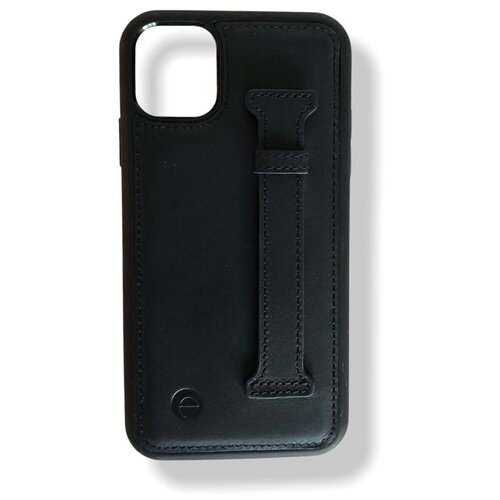 фото Кожаный чехол для телефона elae apple iphone 12 pro max с кожаной подставкой, черный cfg-12pm-syh