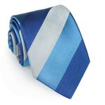 Сине-голубой галстук Rene Lezard 104674 - изображение