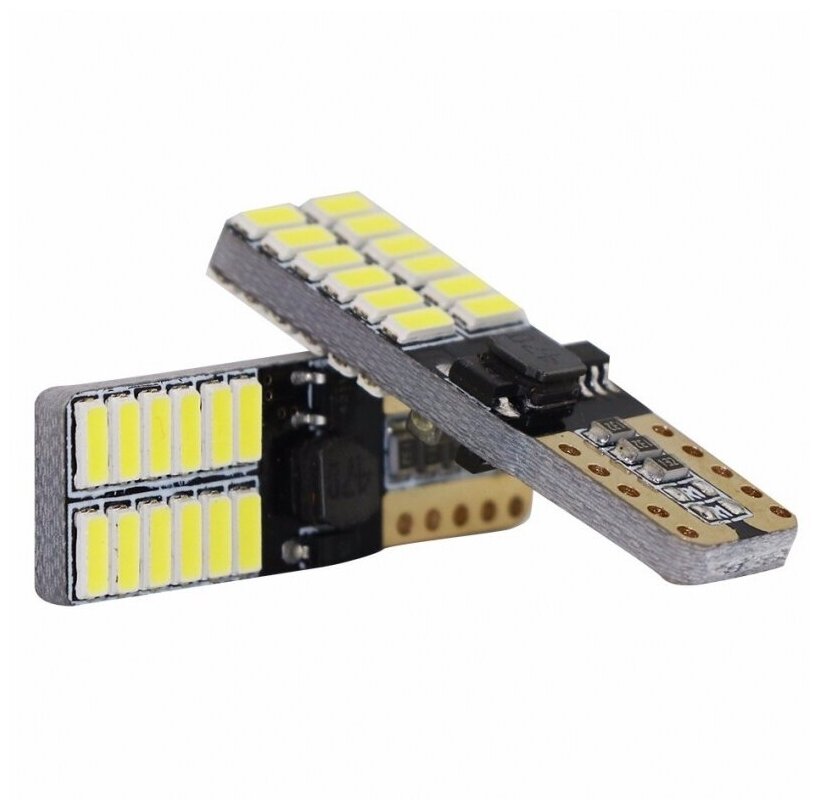 Комплект светодиодных ламп Вымпел W5W (T10) 24SMD (4014) CAN BUS WHITE