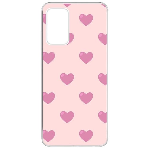 Чехол-накладка Krutoff Clear Case Женский день - Пурпурные сердца для Samsung Galaxy A32 (A325)