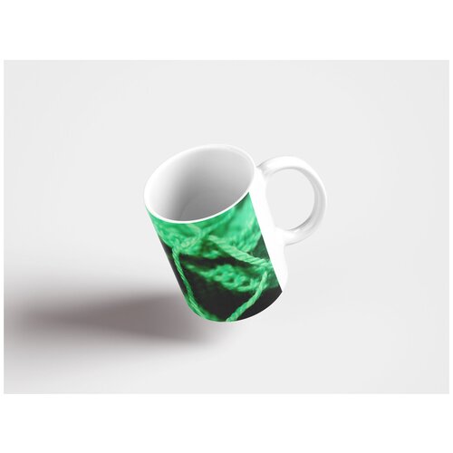 фото Кружка "рукоделие, шерсть, зеленый" 320 мл lotsprints