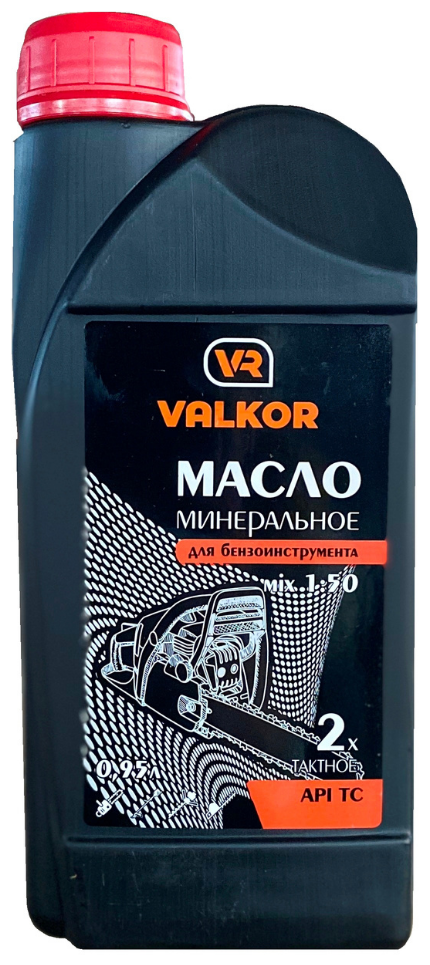 Масло для двухтактных двигателей минеральное VALKOR, 0,95л