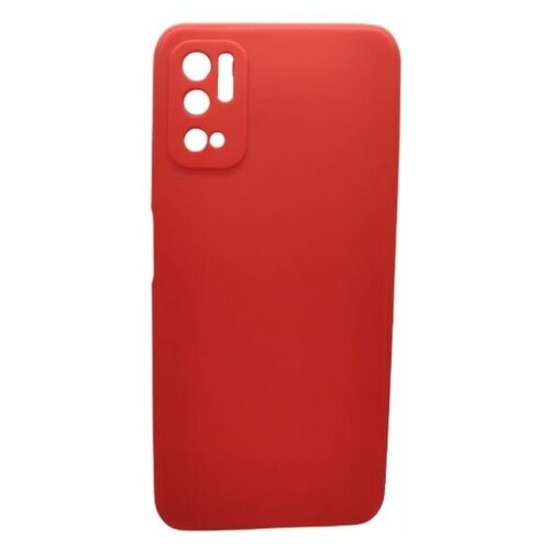 фото Xiaomi чехол силиконовый с защитой камеры xiaomi poco m3 pro (красный)