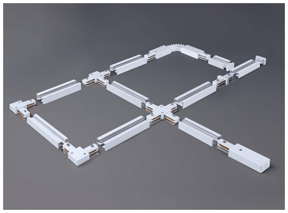 Коннектор X-образный для однофазного шинопровода Elektrostandard Track Rail WH Surface TRC-1-1-X-WH, цвет белый