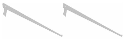 фото Кронштейн прямой для ДСП однорядный 400 мм белый (2 штук)