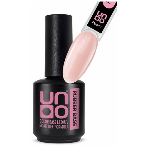 UNO, Камуфлирующая база UNO Rubber Color Base Gel, 12 г Peony