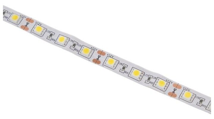 Светодиодная лента Ecola, 12В, SMD5050, 3 м, IP20, 14.4Вт/м, 60 LED/м, 4200К