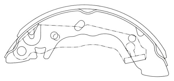 Барабанные тормозные колодки задние SANGSIN BRAKE SA046 (4 шт.)