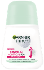 GARNIER Дезодорант-антиперспирант Mineral Активный контроль ТермоЗащита, ролик, флакон, 50 мл, 86 г, 1 шт.