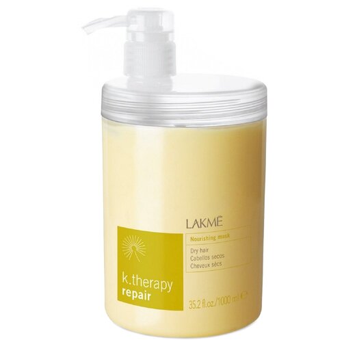 Lakme K-Therapy Repair Маска питательная для сухих волос, 1000 г, 1000 мл, банка lakme k therapy repair аргановая увлажняющая маска 250 г 250 мл банка