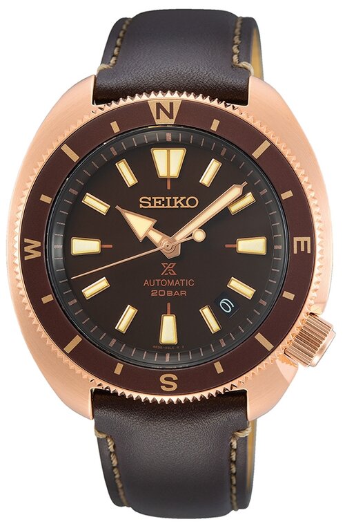 Наручные часы SEIKO Prospex, золотой, коричневый