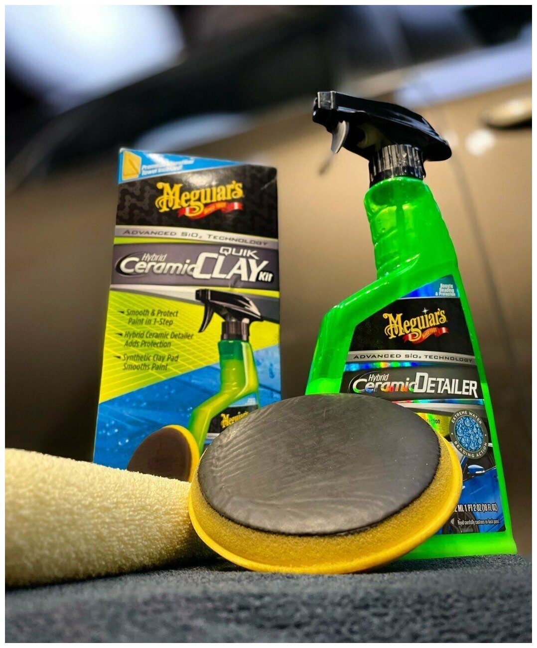 Meguiar's G200200 Hybrid Ceramic Quik Clay Kit 