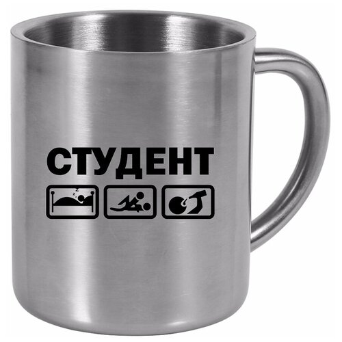 фото Металлическая кружка студент drabs
