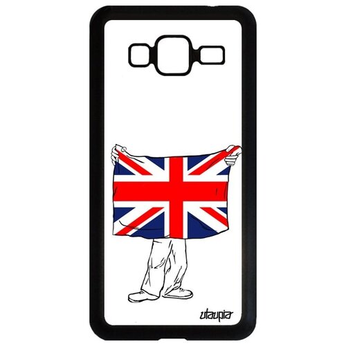 фото Противоударный чехол для мобильного // galaxy j3 2016 // "флаг английский с руками" дизайн стиль, utaupia, белый