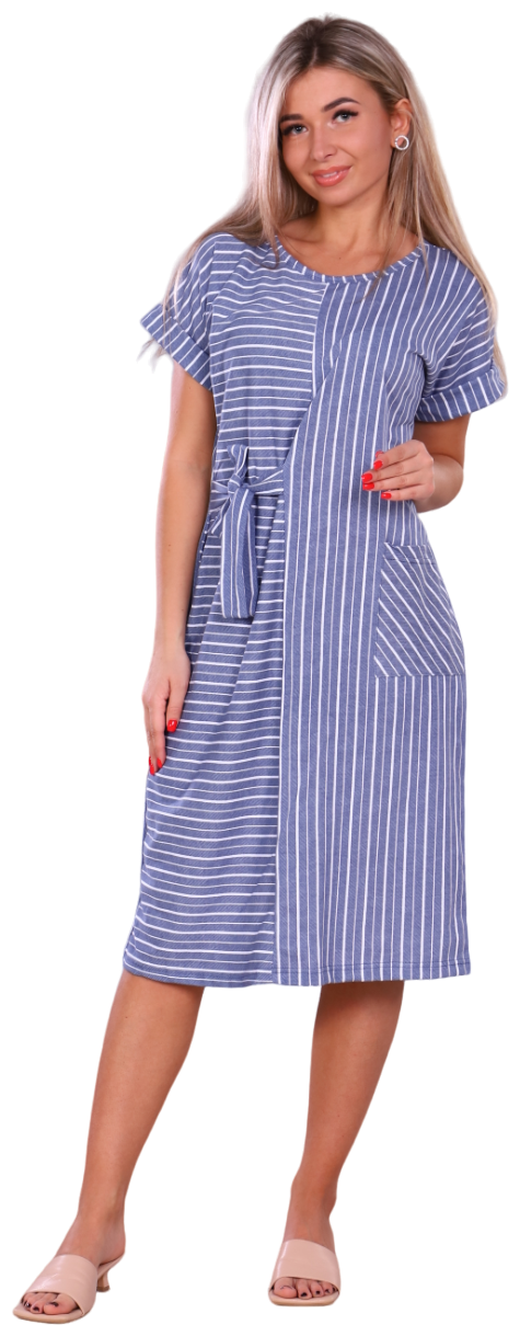 Платье Диана-Текс, размер 56, голубой