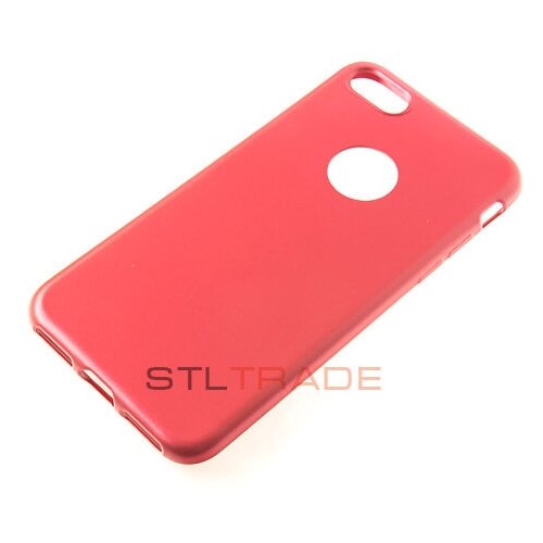 Силиконовый чехол TPU Case Металлик для iPhone 7 красный