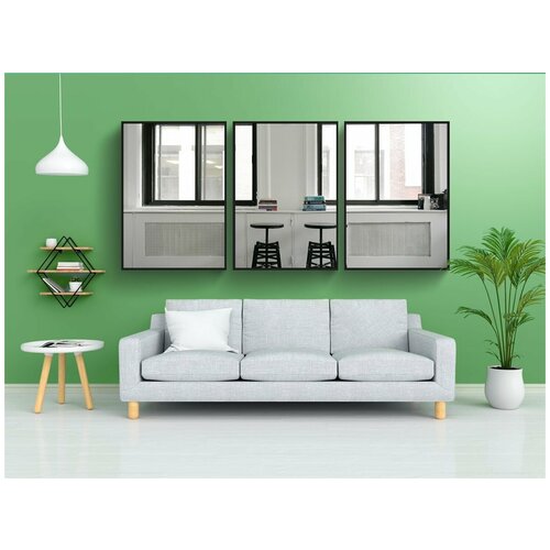 фото Модульный постер "табуреты, книги, окна" 180x90 см. из 3х частей в тубусе, без рамки lotsprints