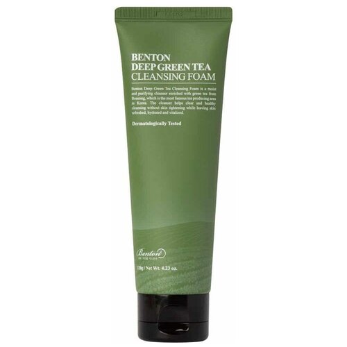 Очищающая пенка с зелёным чаем BENTON Deep Green Tea Cleansing Foam пенка для очищения лица с зеленым чаем benton deep green tea cleansing foam 120 г