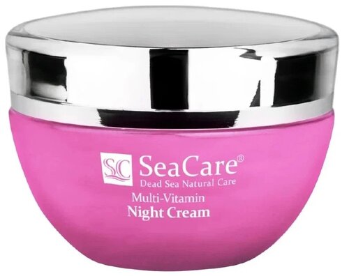 SeaCare Multi-Vitamin омолаживающий ночной крем для лица с витаминами А, Е, Коэнзимом Q10 и минералами Мертвого моря, 50 мл