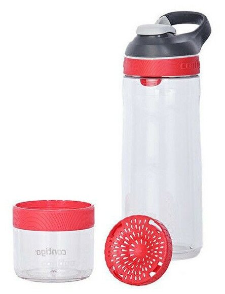 Бутылка для воды Contigo Cortland Infuser прозрачный/красный пластик (2095014)
