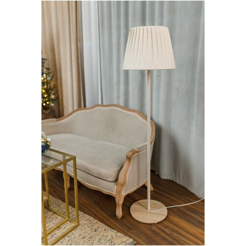 Торшер НТБ 11-60-105 белый с аб. Ларсен