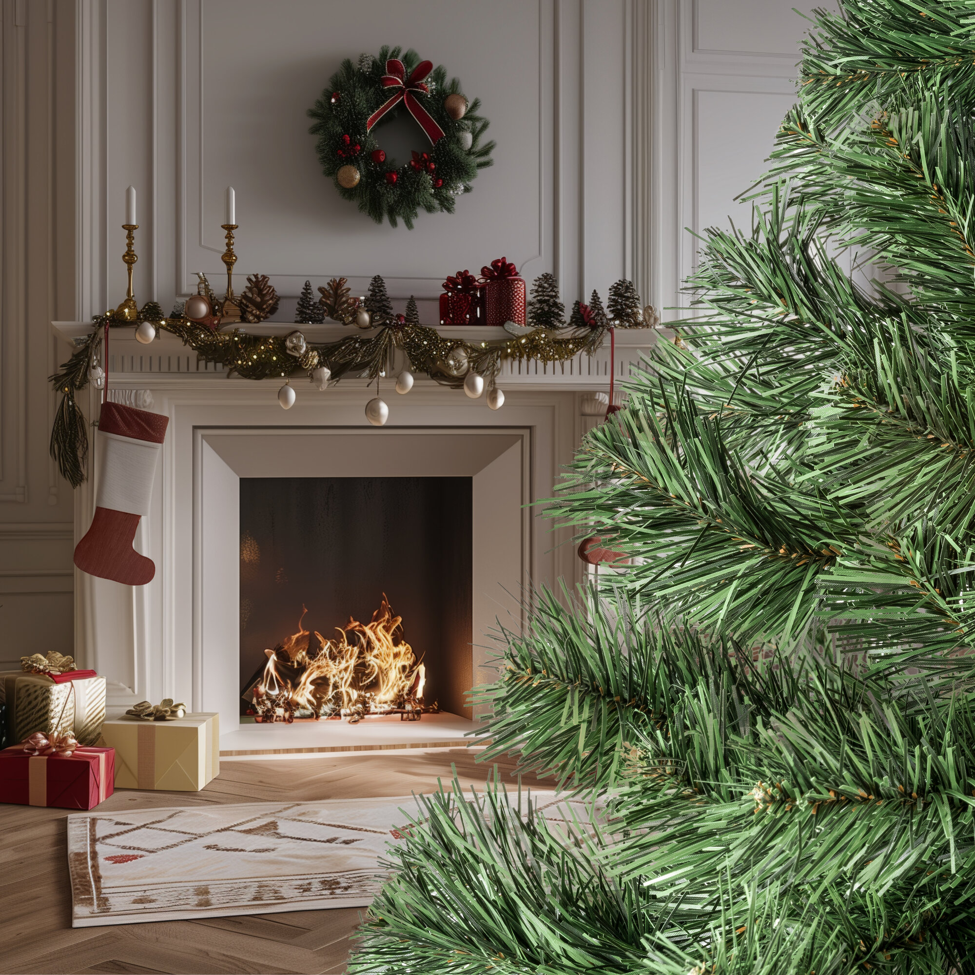 Искусственная елка, высота 220 см Homsly LENA-220, ПВХ, разборная — фото 1