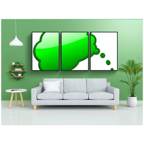 фото Набор модулных постеров для интерьера "мышление, пузырь, идея" 60x90 см. в тубусе, без рамки lotsprints