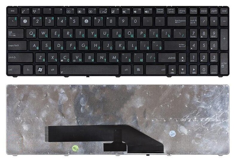 Клавиатура для ноутбука Asus K50 K60 K70 черная с рамкой 810₽