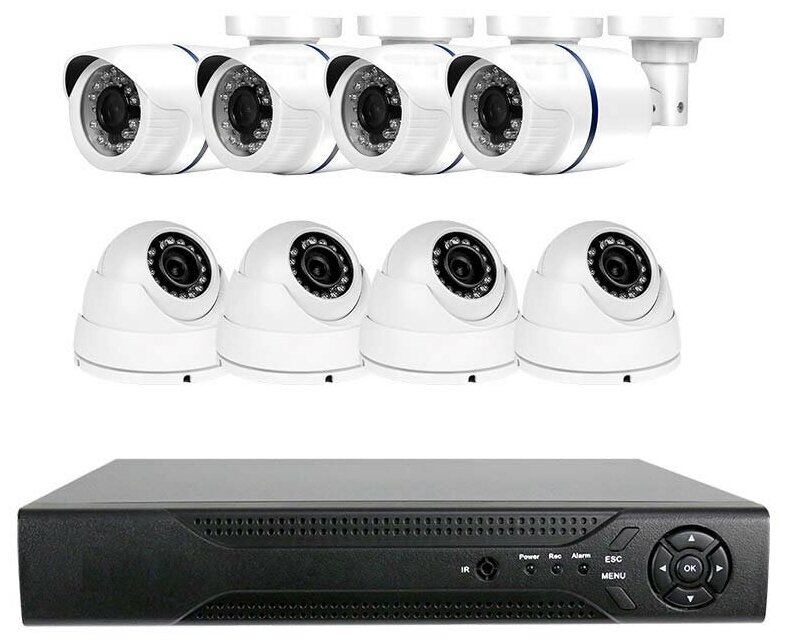 Комплект видеонаблюдения AHD Ps-Link KIT-B208HD 4 камеры для помещения 4 для улицы 2Мп