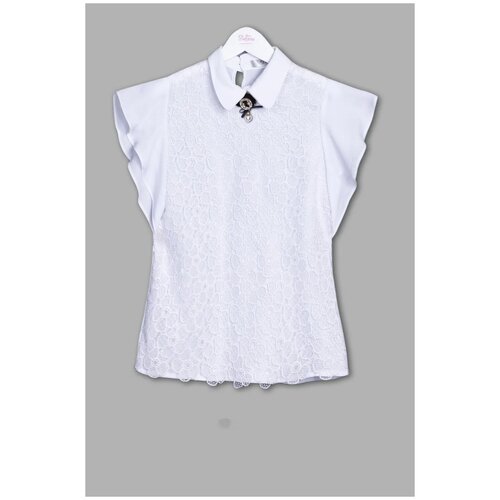 Блуза DELORAS, Размер 140 см, Белый, C62418S-21