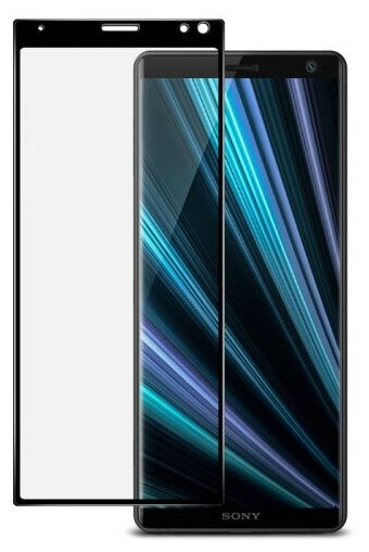 Защитное стекло на Sony Xperia 10, 3D черное, X-CASE