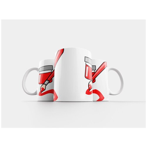 фото Кружка "щетка, краска, красный" 320 мл lotsprints