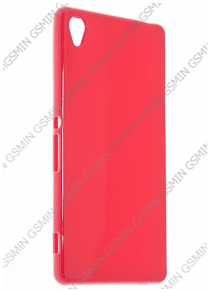 Чехол силиконовый для Sony Xperia Z3 TPU Глянцевый (Красный)