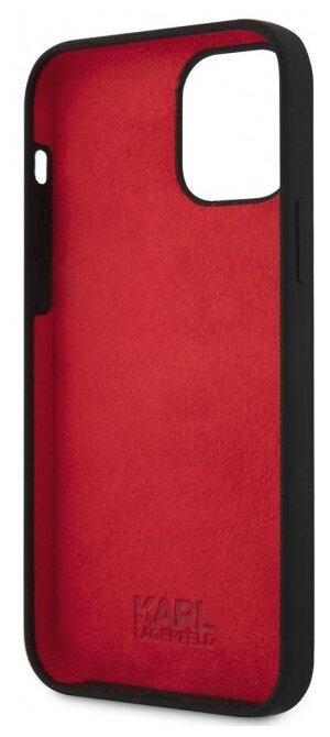 Чехол Lagerfeld для iPhone 12/12 Pro (6.1) Liquid silicone Forever Karl Hard Black