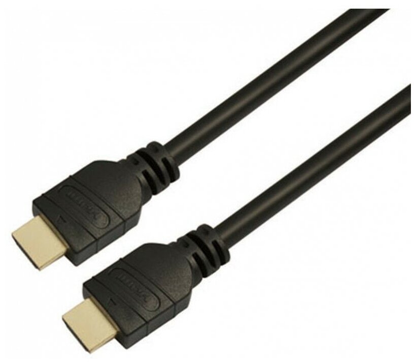 Кабель видео LAZSO WH-111, HDMI (m) - HDMI (m) , ver 2.0, 0.5м, GOLD черный Noname - фото №8