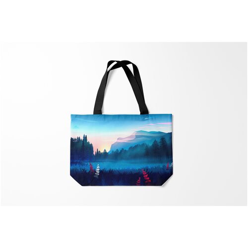 фото Сумка-шоппер / 46х35 см / популярные иллюстрации / лето рассвет burnettie