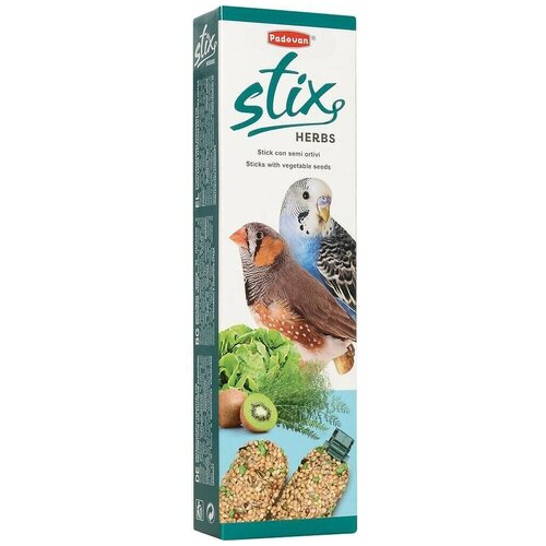 Padovan Stix Herbs палочки для попугаев и экзотов, с витамином С 60 гр (10 шт)