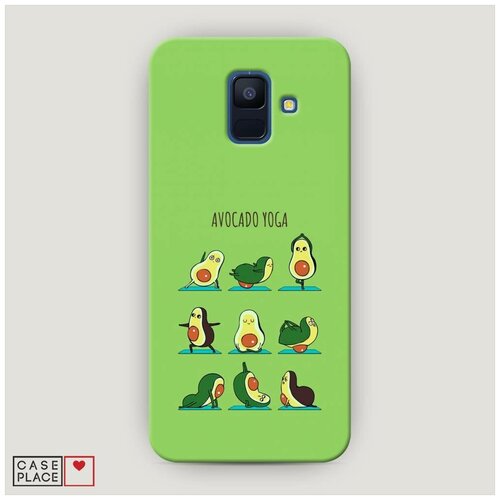 фото Чехол пластиковый samsung galaxy a6 авокадо йога case place