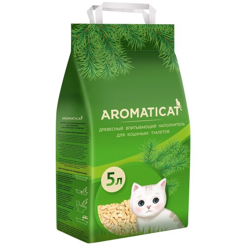 Впитывающий наполнитель AromatiCat древесный, 5л, 1 шт.