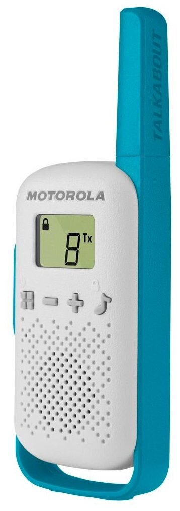 Комплект раций Motorola Talkabout T42 QUAD 16кан. до 4км компл.:4шт AAA белый/оранжевый/голубой (MT2 - фото №7