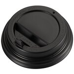 Крышка для одноразового стакана 80 мм с клапаном, цвет черный (100шт) - изображение