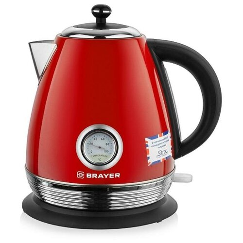 Чайник электрический 17Л 2200ВТ диск встр фильтр встроен термометр нерж сталь КР BRAYER новинка 1066500₽