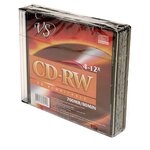 VS Диск CD-RW VS 700Mb 4-12x Slim Case, 5шт - изображение