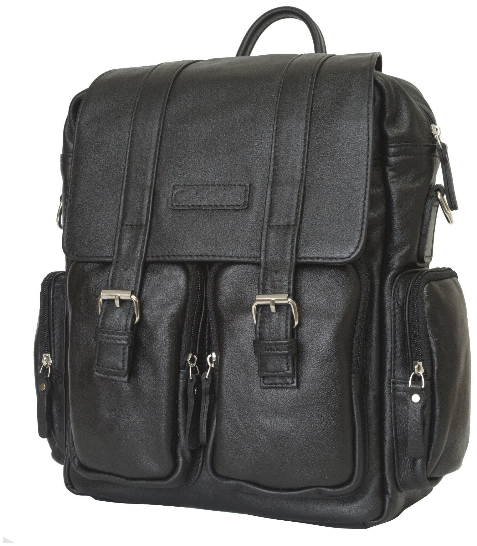 Мужской рюкзак из натуральной кожи Carlo Gattini Fiorentino black