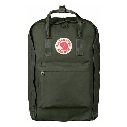 фото Fjallraven рюкзак kanken laptop 17", темно-зеленый, 30х18х42 см, 20 л