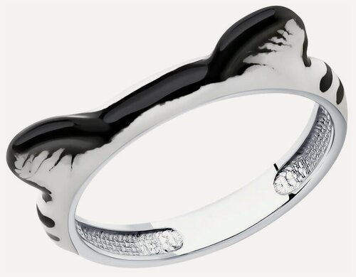 Изображение товара Кольцо, серебро, 925 проба, родирование, эмаль