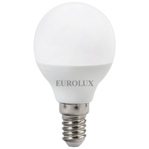 Лампа светодиодная EUROLUX LL-E-G45-7W-230-2,7K-E14 лампа светодиодная eurolux ll e c37 7w 230 2 7k e14 свеча 7вт тепл е14 белый